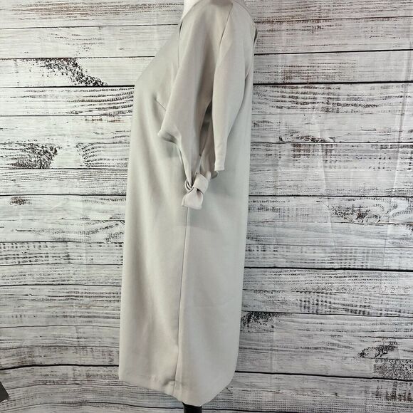 Banana Republic Dress size Small Light Gray Crepe Knee Wedding Church Dinner - Picture 9 of 11